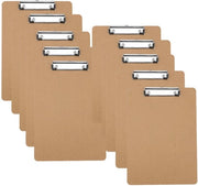 Klembord A6 - Houten Klemborden - Clip Metallico - Punti di Fermo per Carta - Sostegno per Appendere - Robusto e Luccicante - Tabellone per Note