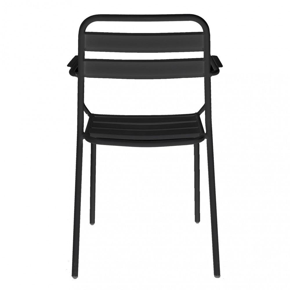 Poltrona Bristol Impilabile 51x52x81 h cm in Acciaio Antracite