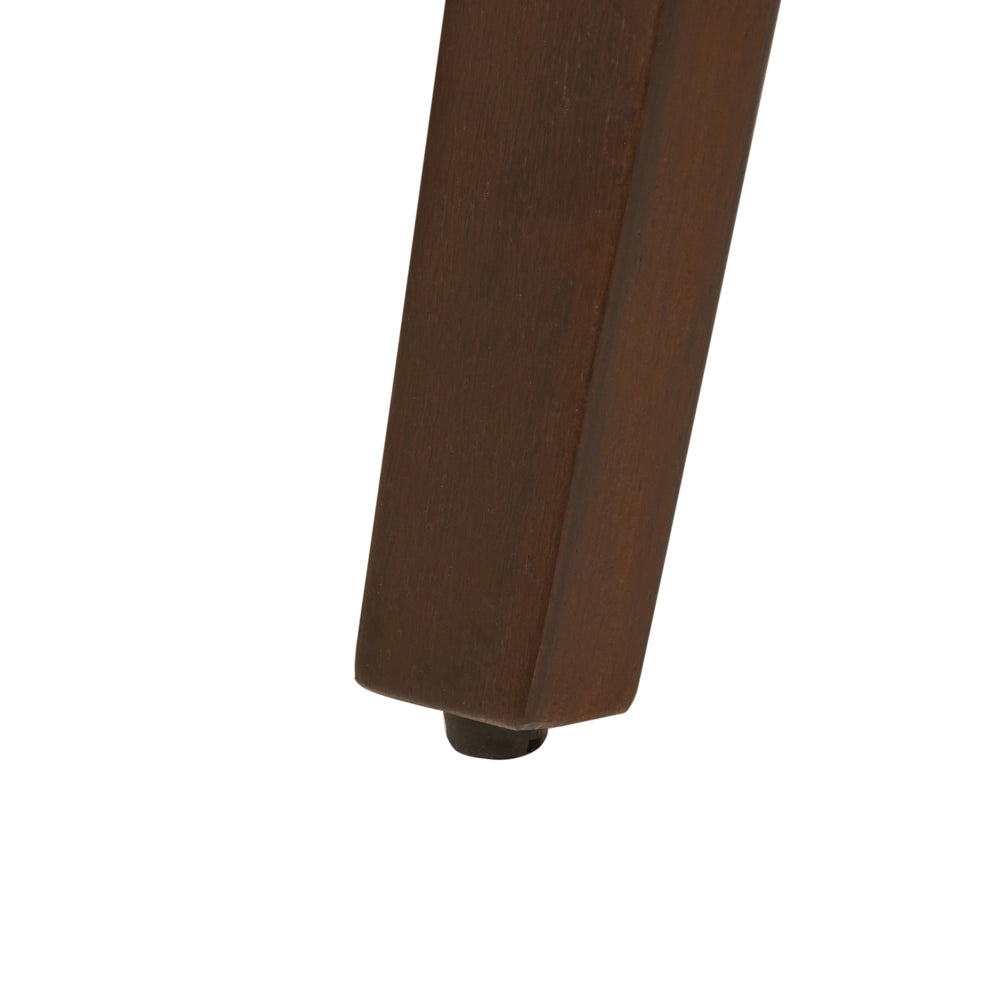 Set di 2 sedie da pranzo con struttura in legno di gomma marrone scuro Mobili da cucina per la sala da pranzo in stile retrò