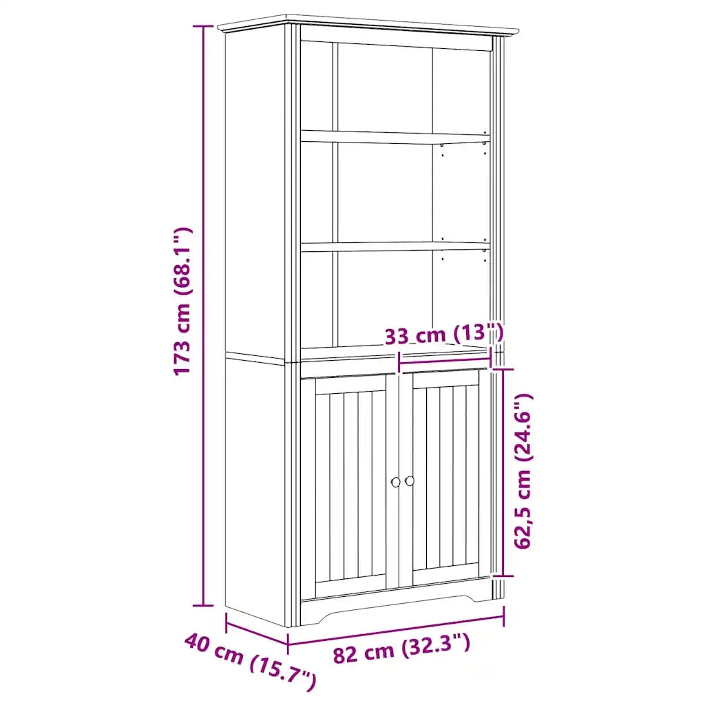 Libreria BODO Marrone miele 82 x 40 x 173 cm Legno multistrato 42023479