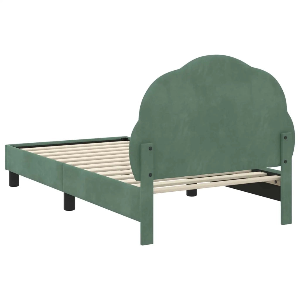 Struttura letto bambini con testata Verde Mare 80 x 160 cm