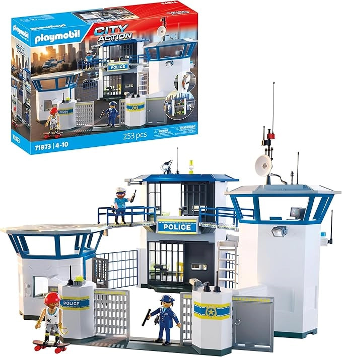 PLAYMOBIL Police Command Center Set da gioco con statuine, centro di comando,Eta 4-10 anni