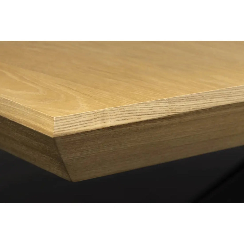 Tavolo da pranzo RADIAM – MDF impiallacciato noce chiaro e metallo – 200-320 cm – Estensibile