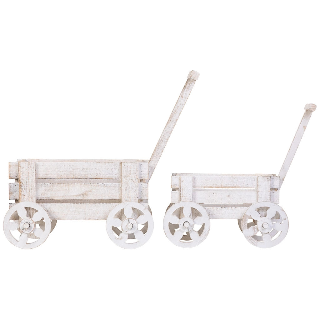 Carrello portavasi set 2 pezzi 66x29x30h-52x20x23h cm