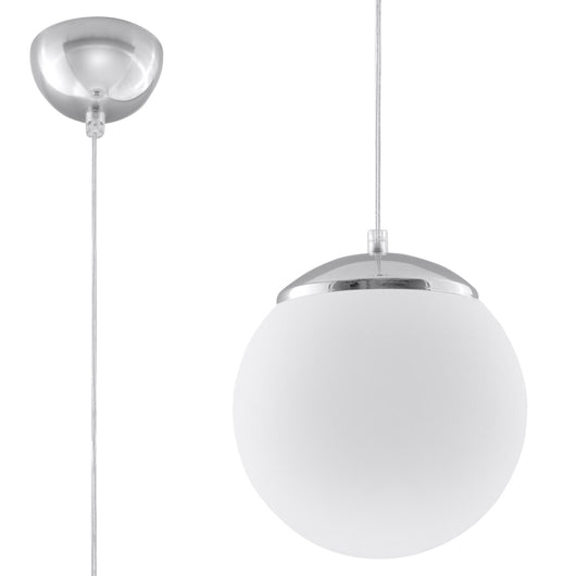 Lampada da terra minimalista UGO French Sky 20x20x110cm Acciaio Vetro Bianco Cromo