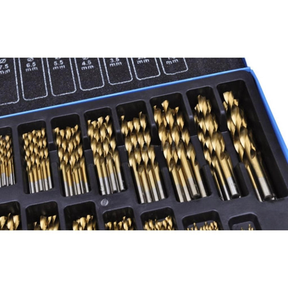Trade Shop - Set Punte Trapano 170pz Pezzi Titanio Hss Valigetta Metallo 1 10 Mm Ferro Legno -