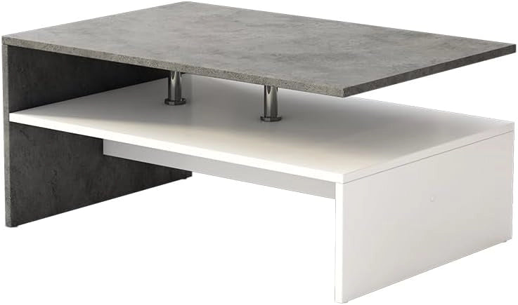 Vicco Tavolino da salotto Mike, Calcestruzzo, 90 x 60 cm, adatto per riporre riviste e telecomandi