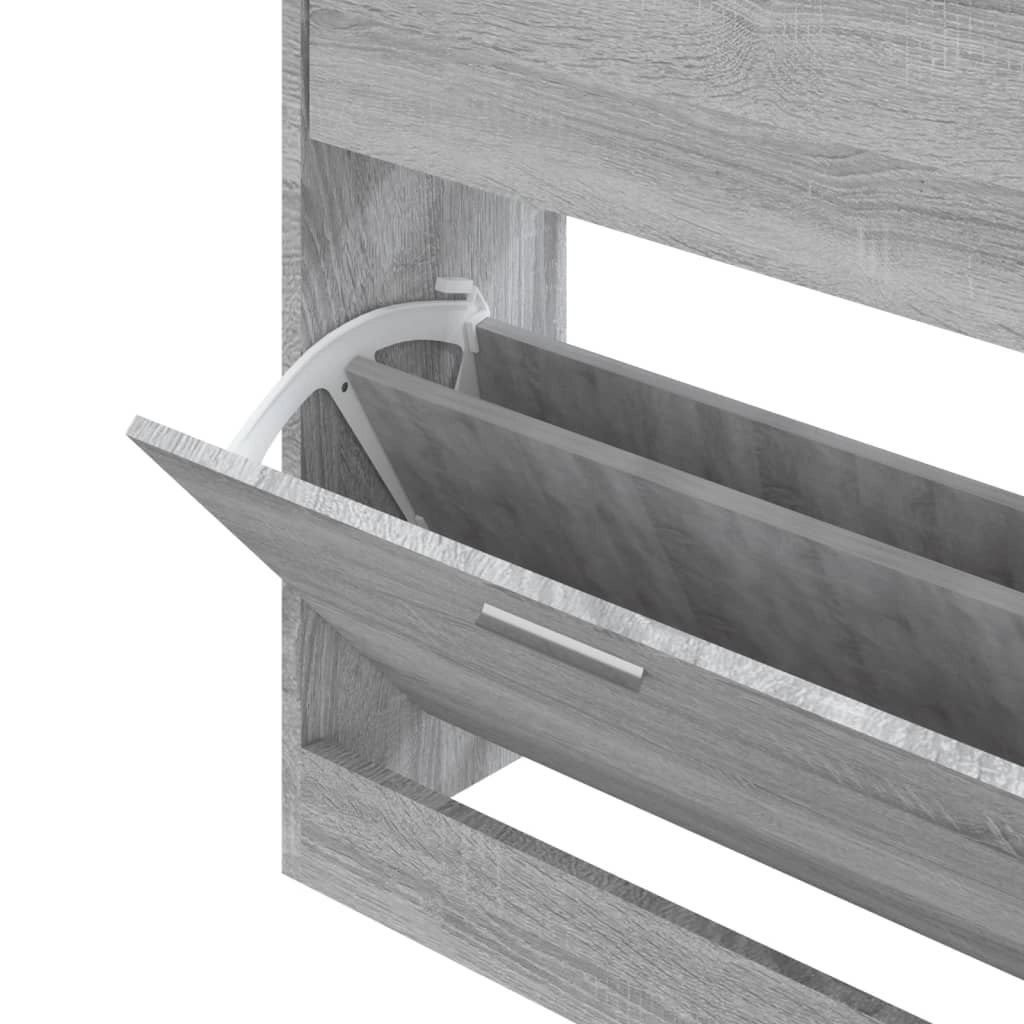 Scarpiera mobile contenitore per scarpe mobile per ingresso/corridoio/soggiorno design Sonoma 63 x 24 x 81 cm legno ingegnerizzato grigio 02_0022086
