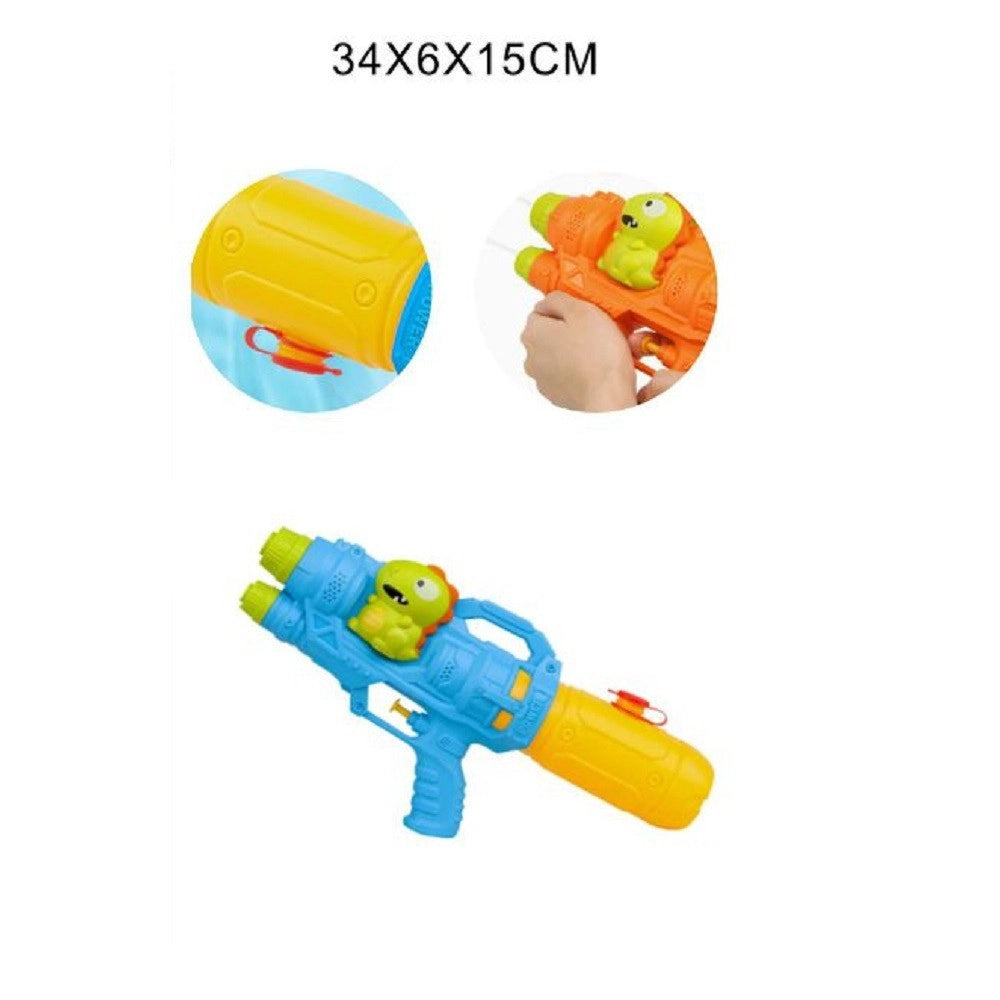 Trade Shop - Pistola Ad Acqua Con Serbatoio Dinosauro 34x6x15cm Gioco Bambini Mare Ass 605447 -