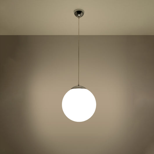 Lampada minimalista UGO French Sky 30x30x120cm Acciaio Vetro Bianco Cromo E27