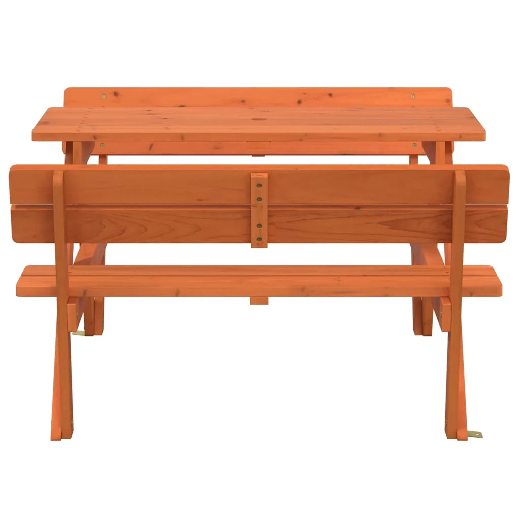 Tavolo da Picnic per 4 Bambini con Foro Ombrellone Legno Abete 4008986
