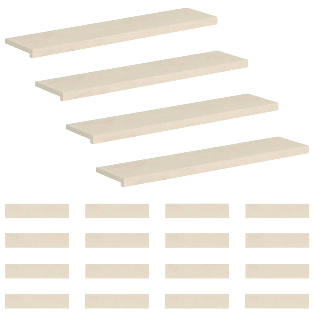 Gradini per Scale 20 pz 120 x 25 x 2 cm Bianco 3449506