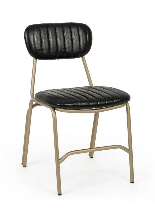 Set 2 Sedie 44x55x80h cm Addy Nero