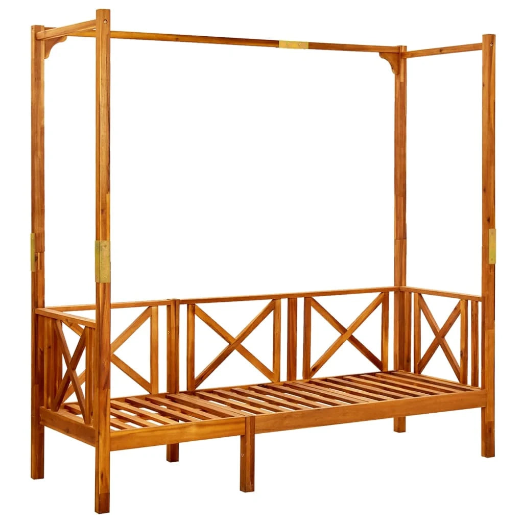 Panca da giardino mobili da esterno per patio terrazza con tettoia legno massello di acacia 02_0011343