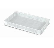 Cassetta service forata bianca impilabile 1880hd3 30 x 40 x 10 cm giganplast cassetta pizza impilabile per impasto