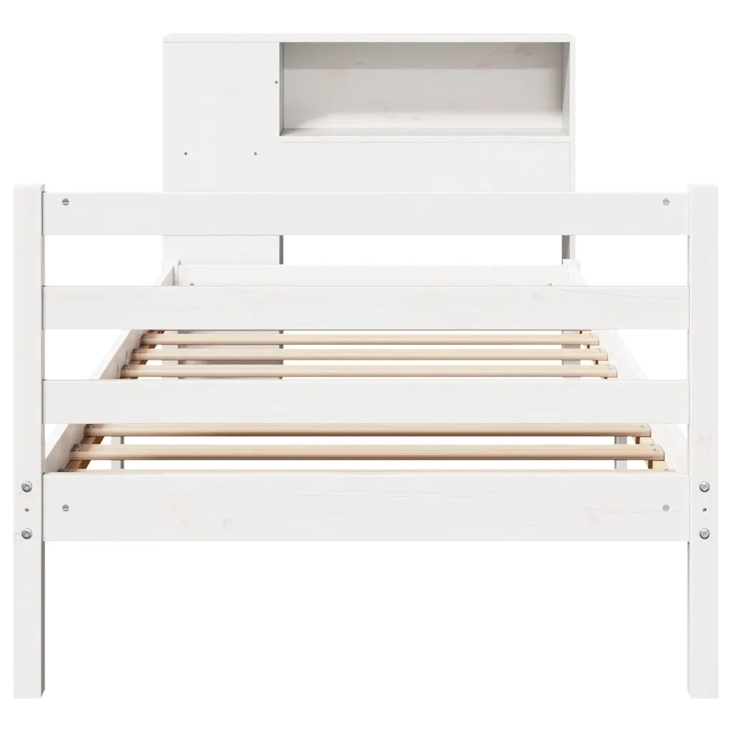 Letto con Libreria senza Materasso 75x190 cm in Legno Pino 3321872