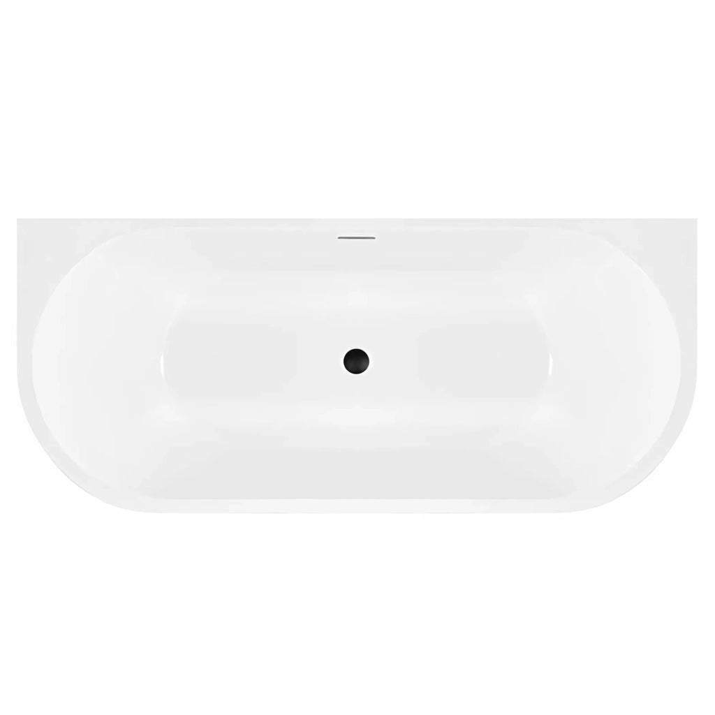 Vasca Bagno A Parete Olimpia 150cm Copritappo cromo
