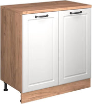 Mobile per mansarda Rion, Bianco casa di campagna, 80 x 81.6 cm senza inclinazione con 2 ante