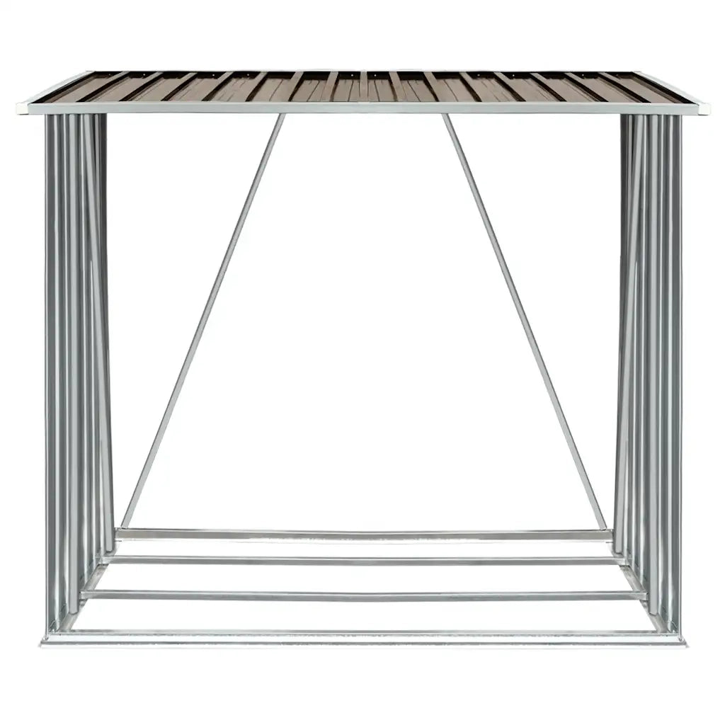 Capannone da Giardino in Acciaio Zincato 163x83x154 cm Marrone cod mxl 77718