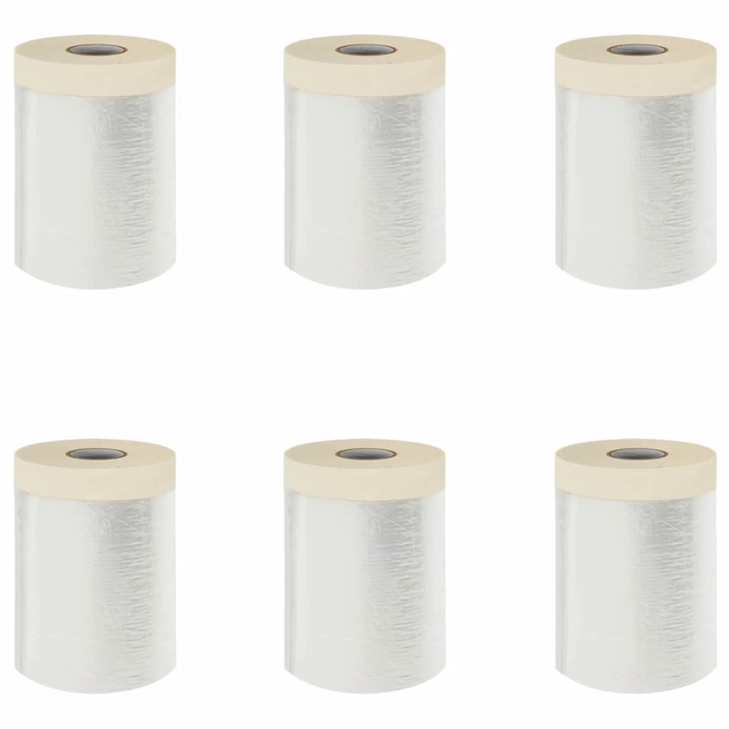 Telo per Polvere con Nastro Adesivo 6 pcs 55 x 3300 cm HDPE 42033231