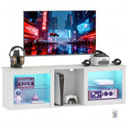 Mobile TV con LED ¨C Xylo ¨C 160cm bianco con ripiani vetro per TV fino 70 pollici