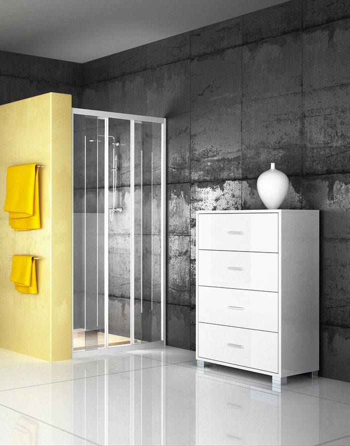 Mobile 4 Cassetti 70x112x41 cm Bianco Fiammato