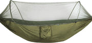Hangmat grande 250 x 120 cm - Hangmat con rete anti insetti - Sedia a sospensione automatica per apertura rapida per viaggi in montagna e avventure outdoor