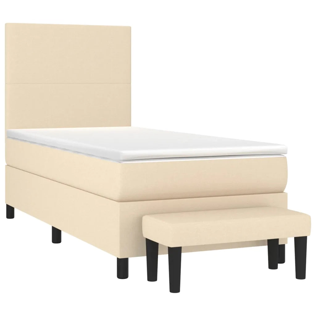 Giroletto a Molle con Materasso Crema 90x200 cm inTessuto 3136410