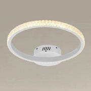 Trade Shop - Plafoniera Led 24w Cerchio Effetto Cristallo Bianco Luce Fredda Calda Naturale 31715 -