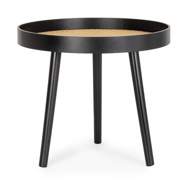 Tavolino Legno Nero Moderno da Interno 50 cm - JOSIE