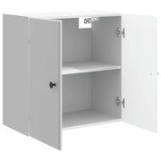 Armadietto a Muro | Mobiletto a muro Bianco Lucido 59 x 31 x 60 cm