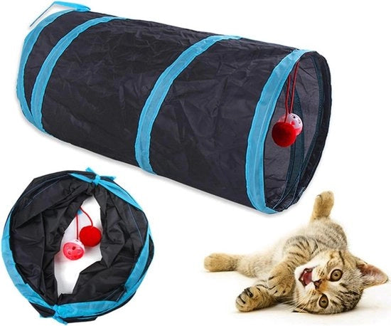 Tunnel per gatti 2 vie opiepabile per cani, casa labirinto interattiva per piccoli animali