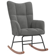 Sedia da Pranzo Grigio Scuro in Velluto CFW3428805