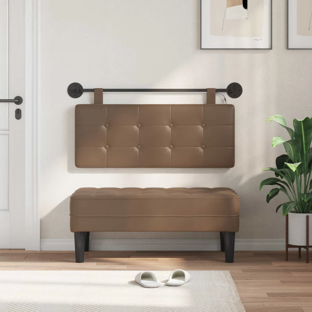 Testiera sospesa Con luce LED Cappuccino Similpelle