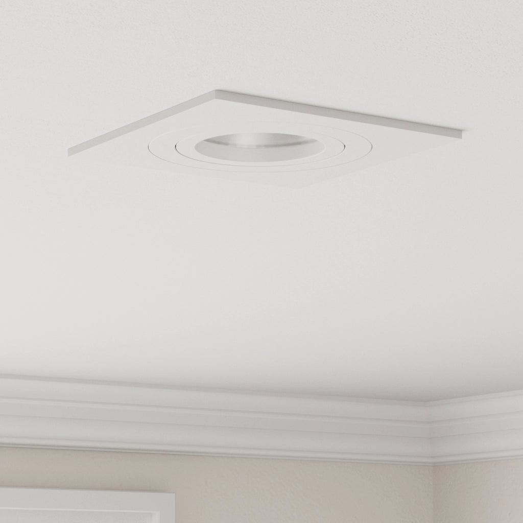 Faretti Incassati 12 pcs Quadrati GU10 Bianchi 91x91 mm