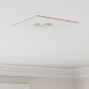 Faretti Incassati 12 pcs Quadrati GU10 Bianchi 91x91 mm