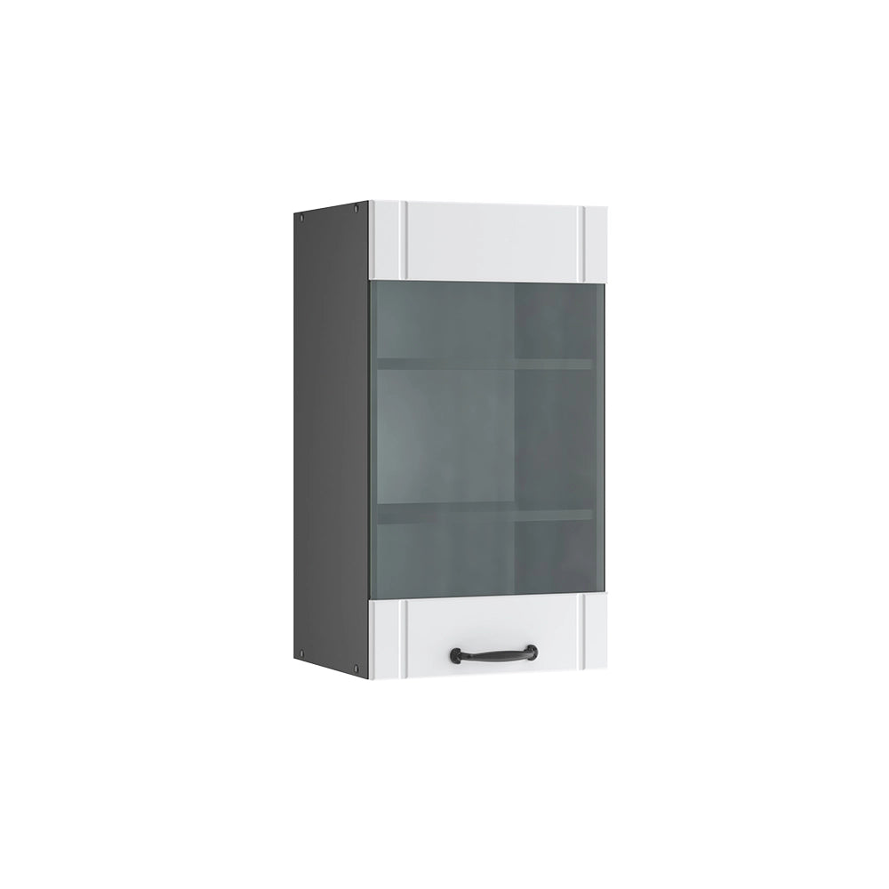 Vicco Mobile da cucina in vetro Bianco casa di campagna 40 cm