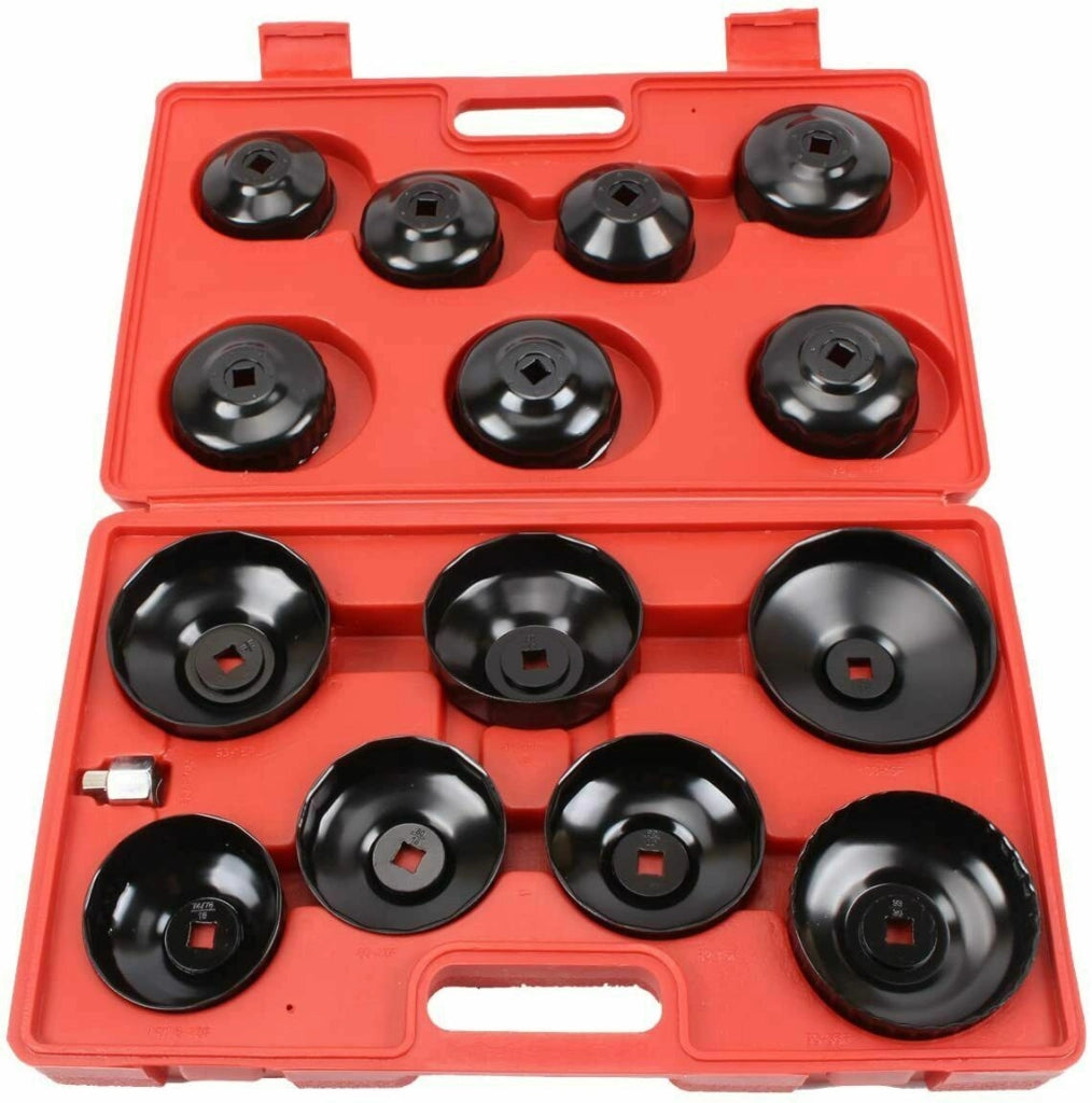 SET 15 PEZZI CHIAVE A TAZZA BOCCOLE PER FILTRO OLIO AUTO PER TUTTI I MODELLI