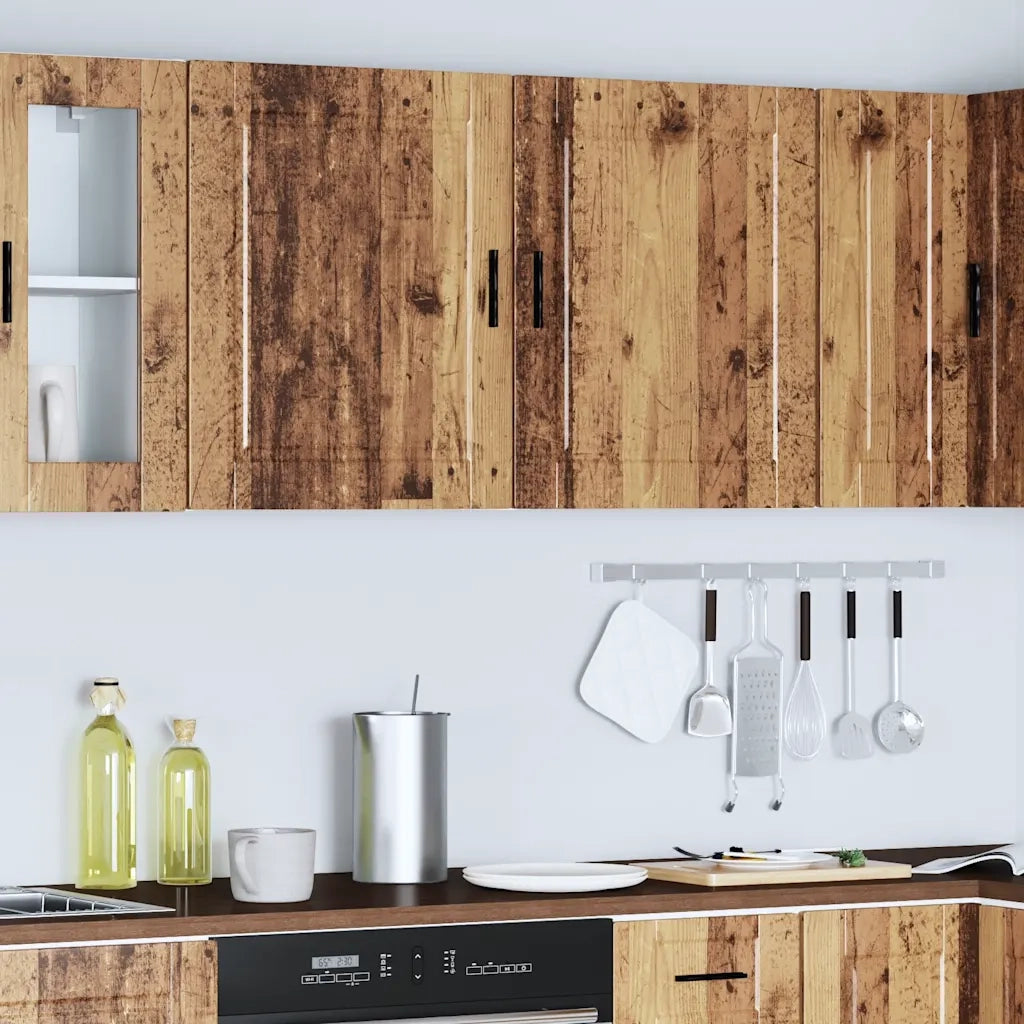 Pensili da Cucina 2 pz Porto Legno Antico in Legno Multistrato