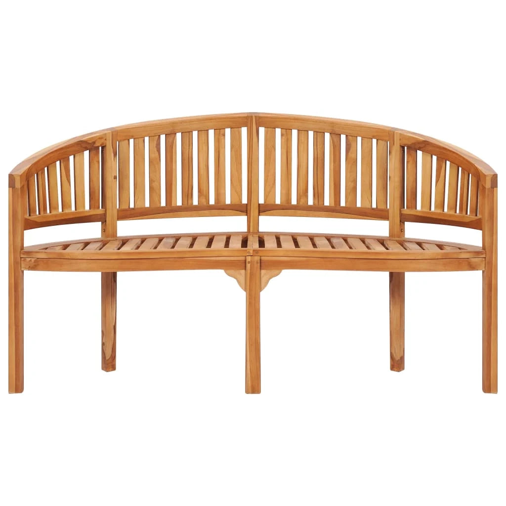 Panca da giardino a forma di banana mobili da esterno per patio mobili da terrazza 151 cm teak massello 02_0011708