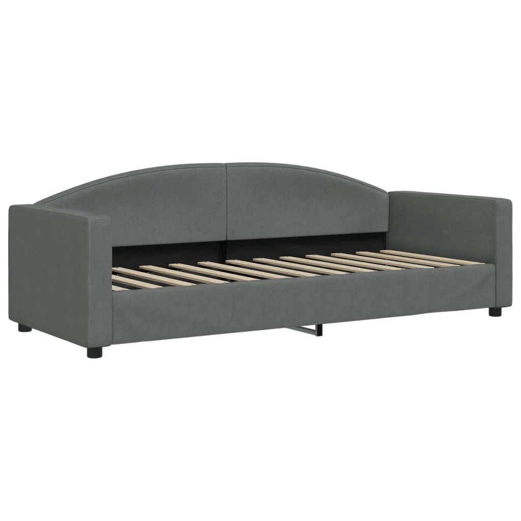 Divano letto | Sof¨¤ letto | Letto singolo con Materasso Grigio Scuro 80x200 cm in Tessuto