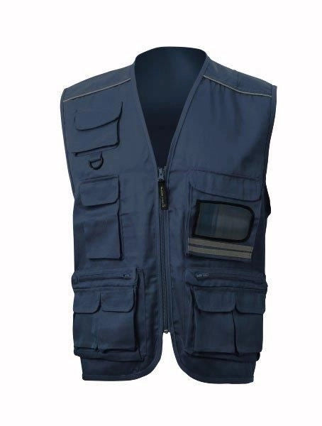 GILET MULTITASCHE BLU Tg. XL