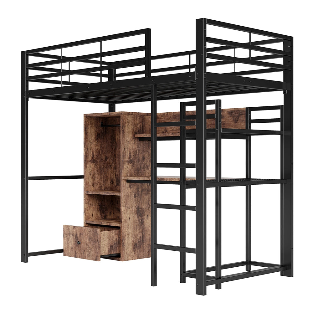 Letto gaming - Xylo - 90x200 cm LED metallo nero