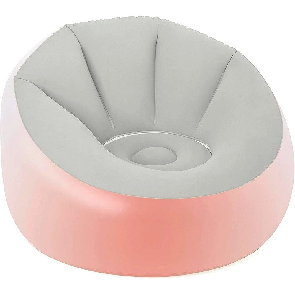Trade Shop - Pouf Gonfiabile Rotondo Con Luce Led Integrata 102 X 97 X 71 Cm Multicolor 75086 -