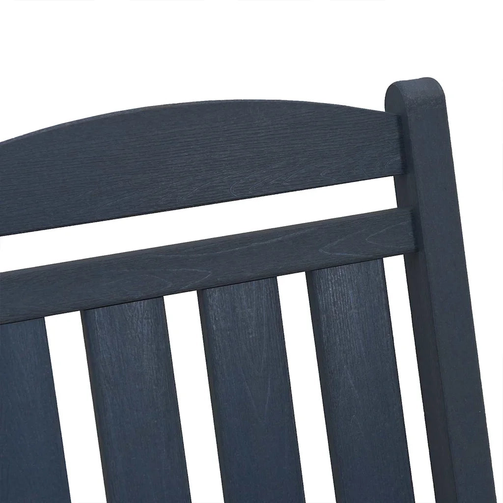 Sedia a dondolo da giardino Blu navy 92 x 70 x 108cm HDPE 42006614
