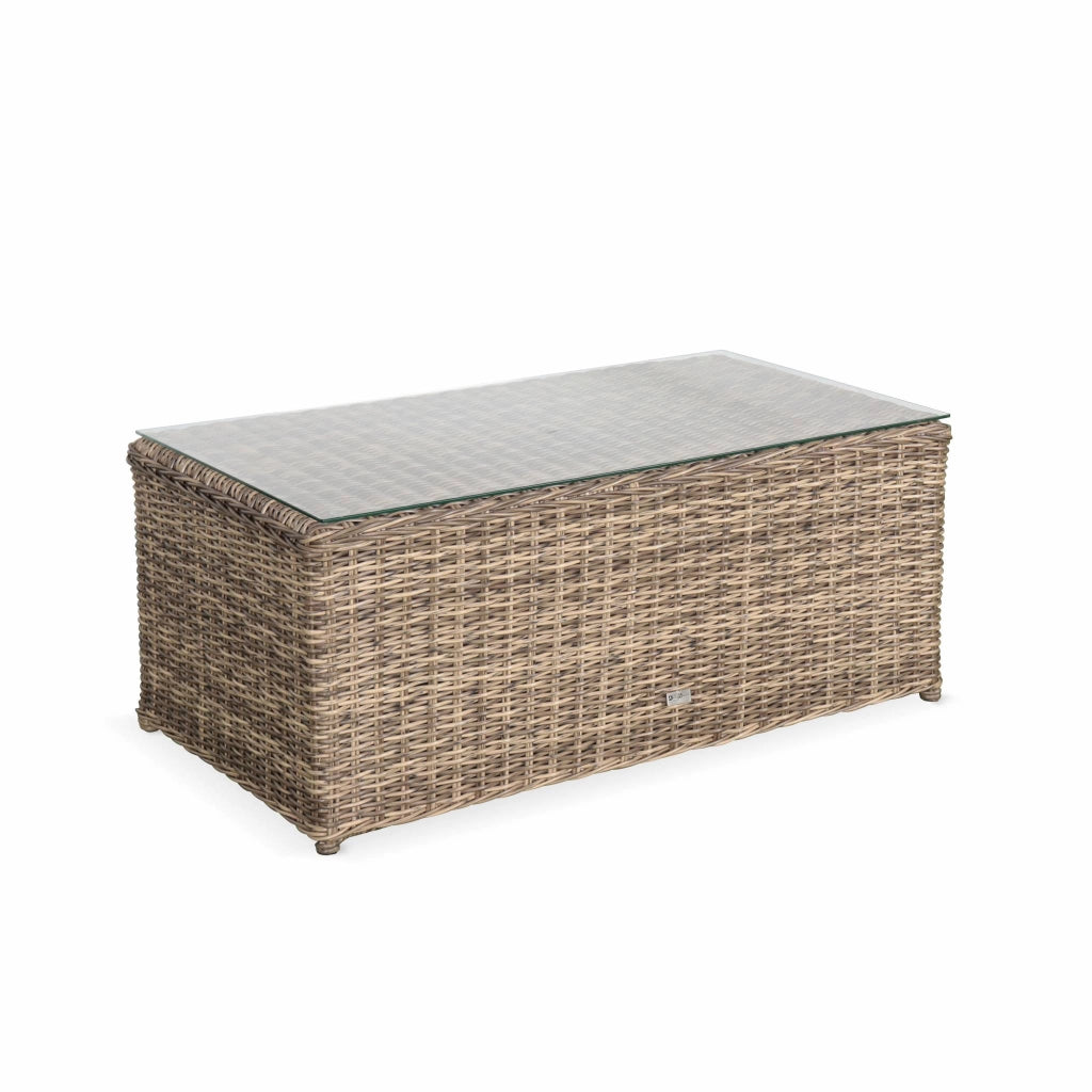 Salotto da giardino in resina intrecciata, 4 posti, beige