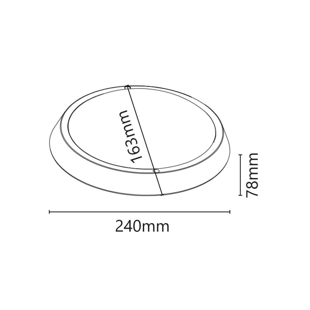 Alcapower Plafoniera LED Ovale 15W IP65 1300lm 4000K Luce Naturale Bianca, Design Compatto e Resistente per Ambienti Interni ed Esterni