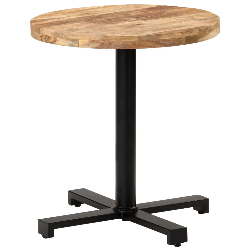 Tavolino da Bistrot Rotondo Ø70x75 cm in Legno di Mango Grezzo 320267