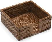 Sostituto di tovaglioli per cocktail in rattan e cesto marrone 25 x 25 cm con 1 nuovo accessorio per tovaglioli