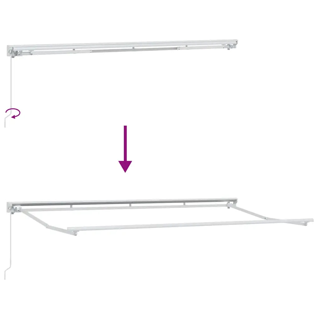 Struttura della tenda Antracite e Bianco 400 x 200 cm 3329823